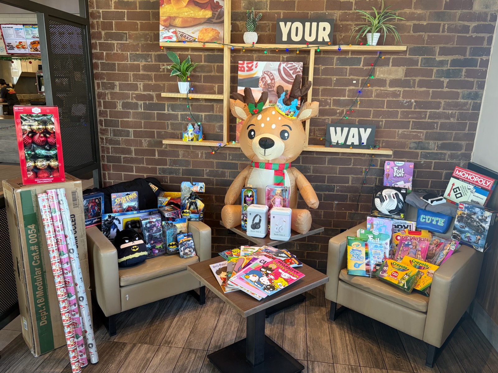 Holiday gift display from the 2024 campaign